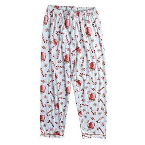 Pajama Pants Women's Size L Large Christmas Candy cane Hot Cocoa Red White
